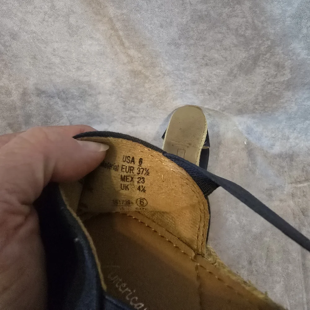 Women's Navy Casual Espadrille‎ Flats